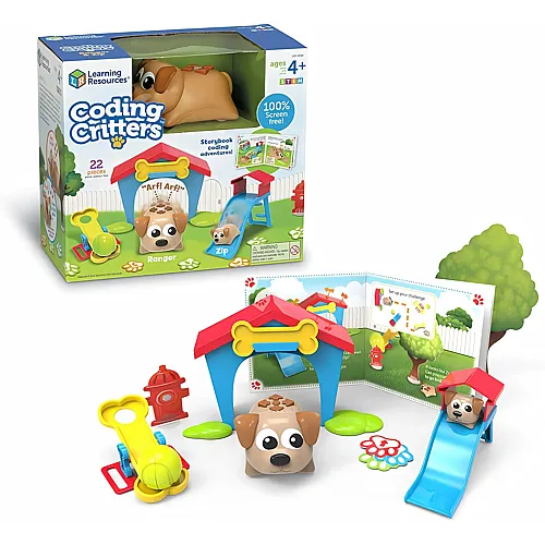 Learning Resources Coding Critters: Ranger & Zip, Ab 4 Jahren, Programmierbare Welpen, F�rdert Mint-Konzepte, Spielspass ohne Bildschirm