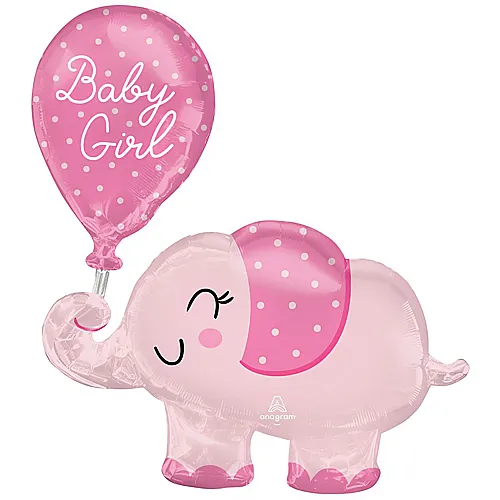 Riethmller Folienballon Elefant -  Baby Girl (73x78cm)