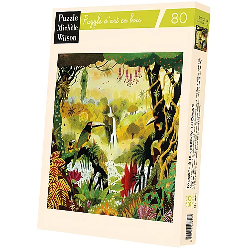 Puzzle Michèle Wilson Thomas : Ariel Toucan by the Waterfall - 80 Teile