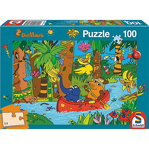 Schmidt Puzzle Die Maus, Im Dschungel (100Teile)