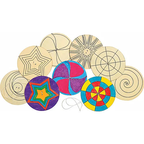 Colorations Farben � Dekorieren Sie Ihren eigenen Holzspinner, 24 St�ck.