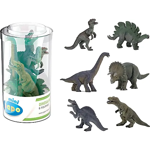 Papo Mini PLUS Dinosaurier Set 1 (Kunststoffbehlter, 6 Stck)