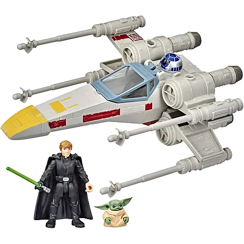 Hasbro Star Wars Mission Fleet Stellar Class Luke Skywalker & Grogu X-Wing Jedi Search & Rescue