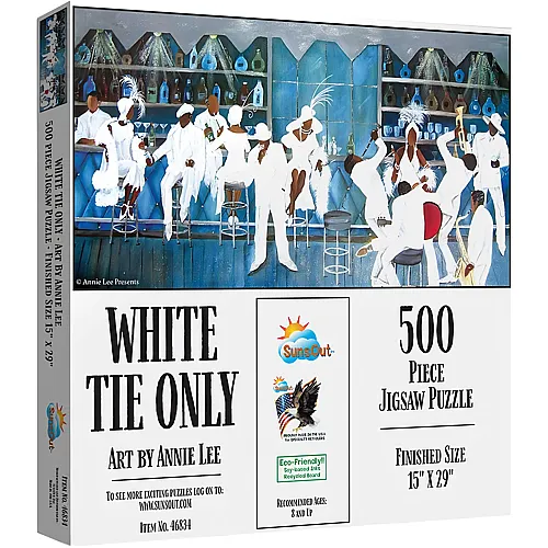 SunsOut Puzzle Annie Lee White Tie Only - 500 Teile
