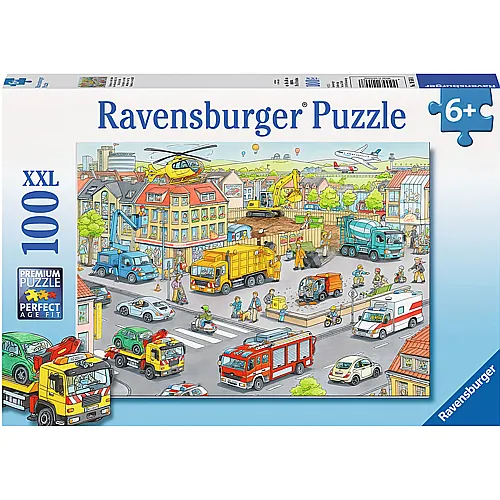 Ravensburger Puzzle Fahrzeuge in der Stadt (100XXL)