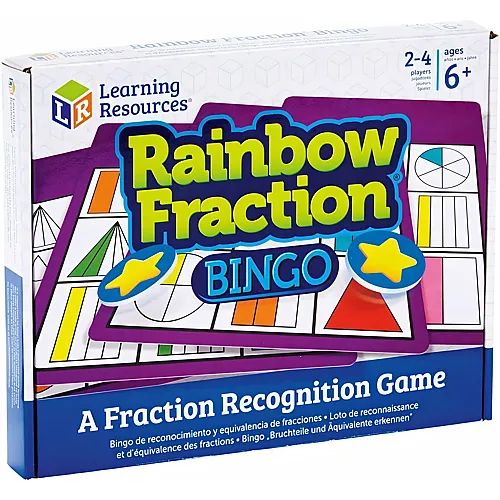 Learning Resources Bruchteil-Bingo in Regenbogenfarben
