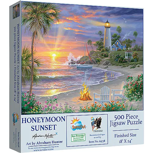 SunsOut Puzzle Abraham Hunter Hochzeitsreise und Sonnenuntergang - 500 Teile