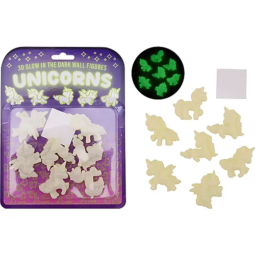 3D Einhorn Glow in the dark - 7 Teile