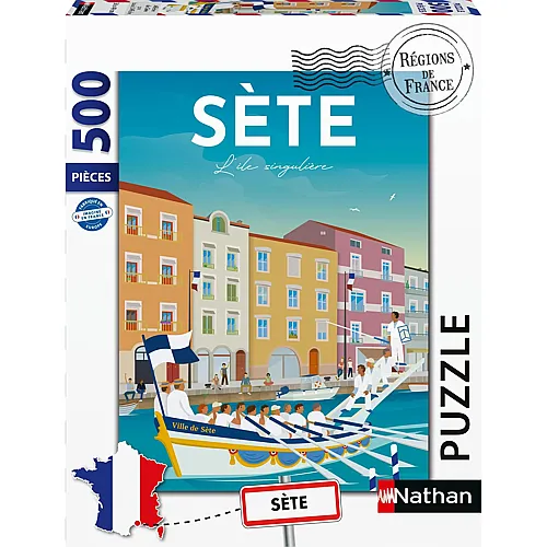 Nathan Puzzle R�gion de France S�te - Louis L'Affiche - 500 Teile