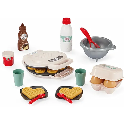 Ecoiffier 100% Chef Waffeleisen - 19-teilig.