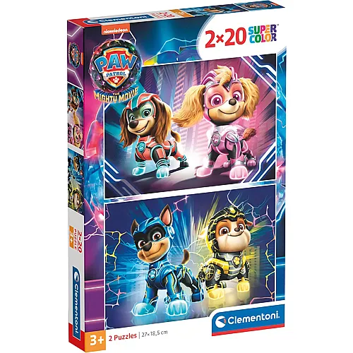 Clementoni Puzzle Supercolor Paw Patrol - The Mighty Movie - 20 Teile