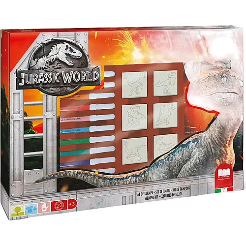 Multiprint Jurassic World Filzstifte & Stempel Set (22Teile)