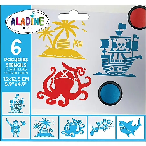 Aladine Schablonen Piraten (6Teile)