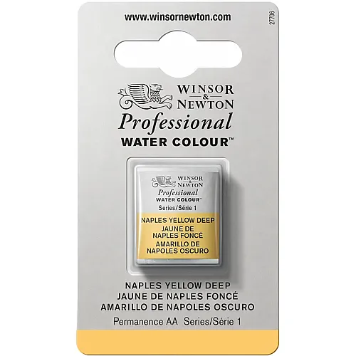 Winsor & Newton Professional Water Colour Aquarellfarbe Neapelgelb Dunkel - 1/2 Napf