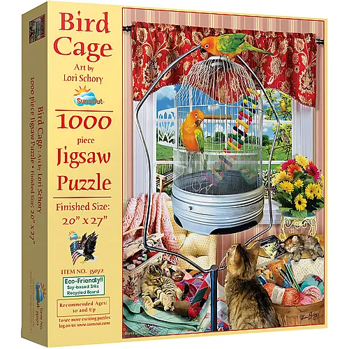 SunsOut Puzzle Lori Schory Bird Cage - 1000 Teile