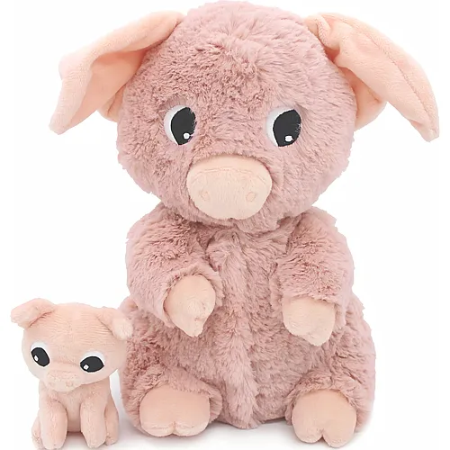 Les D�glingos Barbekiou die Schwein-Mama mit Baby - 25 cm