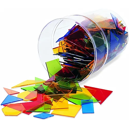 Learning Resources Power Polygone, Ab 5 Jahren, Lernspiel Geometrie und Formen, 15 transparente 2D-Formen, Musterbildung und Bruchteile
