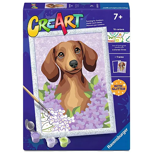 Ravensburger CreArt Malen nach Zahlen Dachshund Lilac