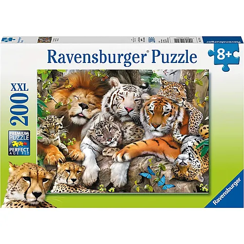 Ravensburger Puzzle Schmusende Raubkatzen (200XXL)
