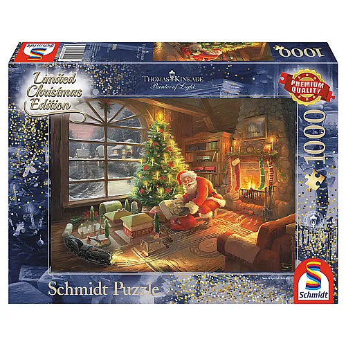Schmidt Puzzle Thomas Kinkade Der Weihnachtsmann ist da! (1000Teile)