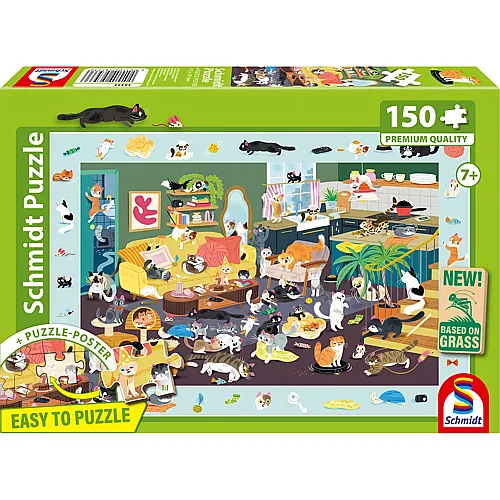 Schmidt Puzzle Lustiges Katzen-Gewimmel - 150 Teile