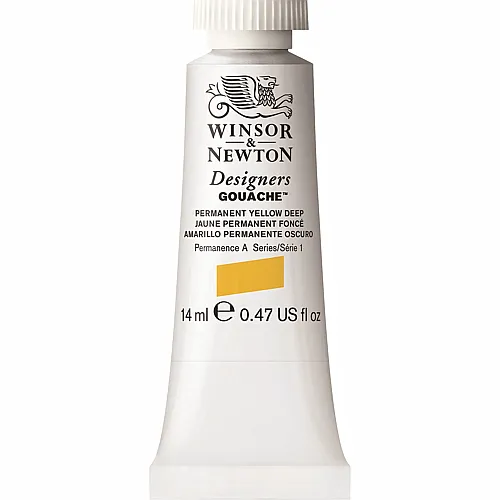 Winsor & Newton Designers Gouache Wasserbasierte K�nstlerfarbe Permanentgelb Tief - 14 ml