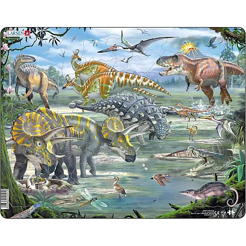 Larsen Puzzle Dinosaurier - 65 Teile