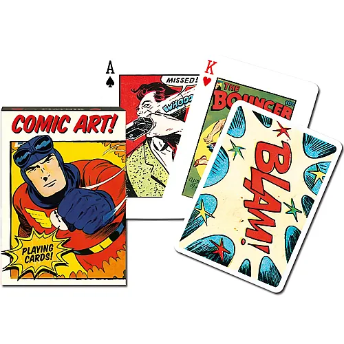 Piatnik Collectors Cards Poker, Vintage Comic Art