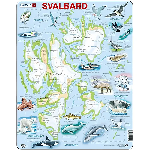 Larsen Puzzle Svalbard, Norwegen - 61 Teile