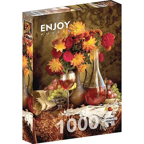 Enjoy Puzzle Dahlias and Wine - 1000 Teile