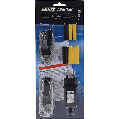 Batterie-Adapter 2xAA, 2xAAA Kabell�nge 3m
