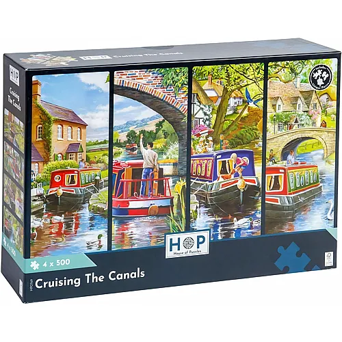 HOP - House of Puzzles 4in1 Auf dem Kanal (500Teile)
