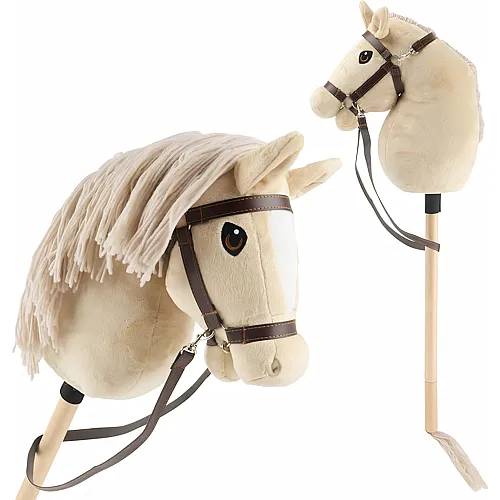 Steckenpferd Beige - Gr�sse S, mit Trense