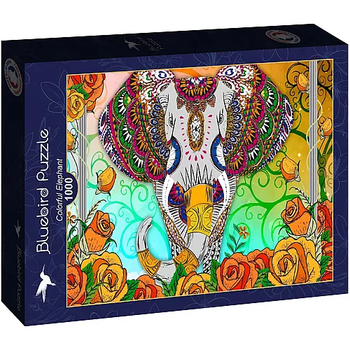 Bluebird Puzzle Colorful Elephant - 1000 Teile