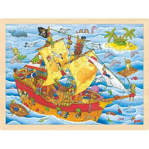 Goki Puzzle Piratenschiff (96Teile)