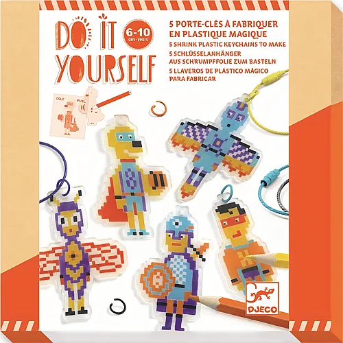 Djeco Kreativ Do It Yourself Schl�sselanh�nger aus Schrumpffolie