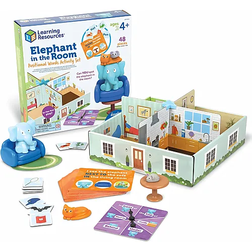 Learning Resources Elefant im Raum Aktivit�ts-Set Positionsw�rter - 48 Teile