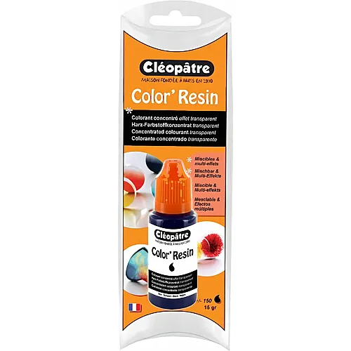 Cleopatre Color'resin � Transparente Harzfarbe 15g Schwarz