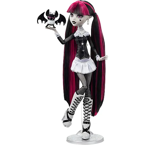 Puppe Draculaura in Schwarzweiss