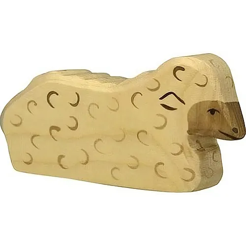 Holztiger Schaf, liegend