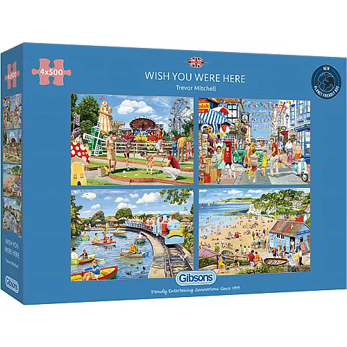 Gibsons Puzzle Trevor Mitchell 4in1 Wish You Were Here - 500 Teile