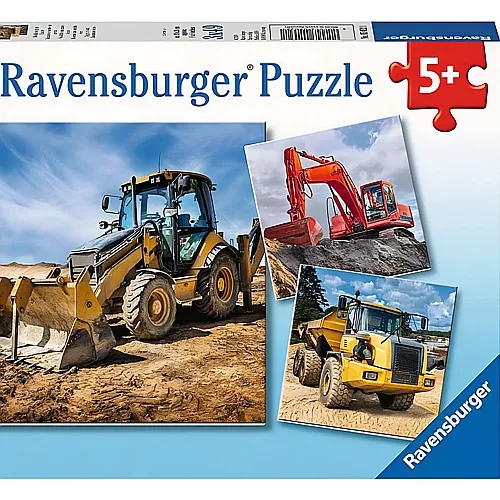 Ravensburger Puzzle Baufahrzeuge im Einsatz (3x49)