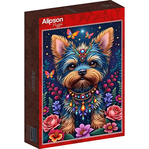 Alipson Puzzle Hund im Blumenland - 1000 Teile