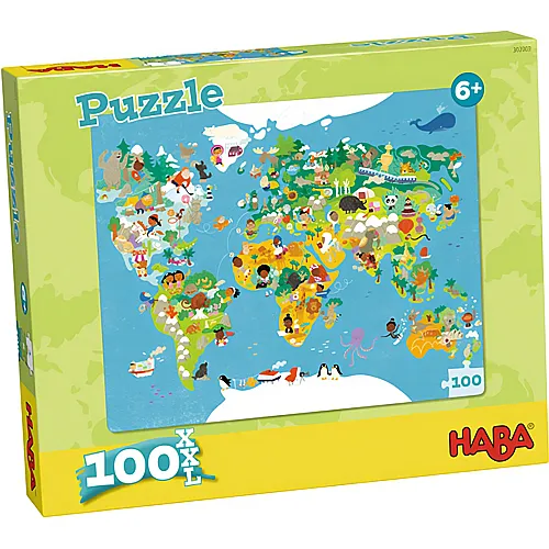 HABA Puzzle Weltkarte (100Teile)