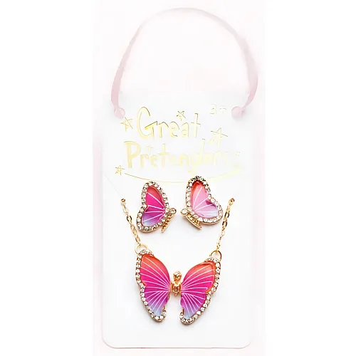 Halskette und Ohrringe Schmetterling