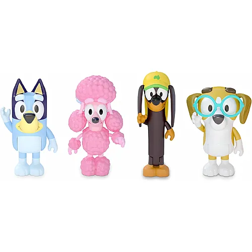 Set mit 4 beweglichen Bluey Figuren