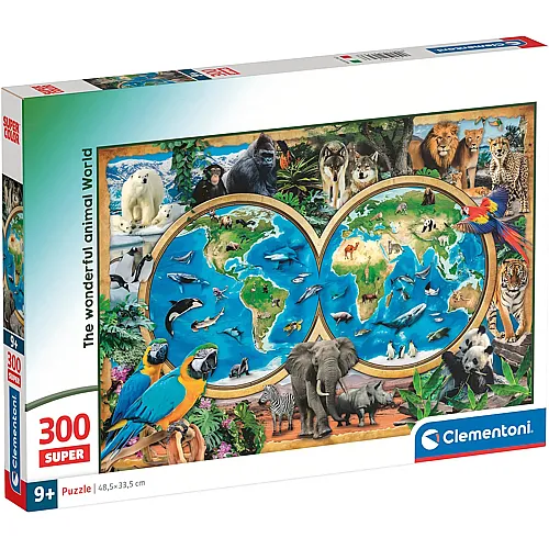 Clementoni Puzzle Supercolor The Wonderful Animal World (300Teile)