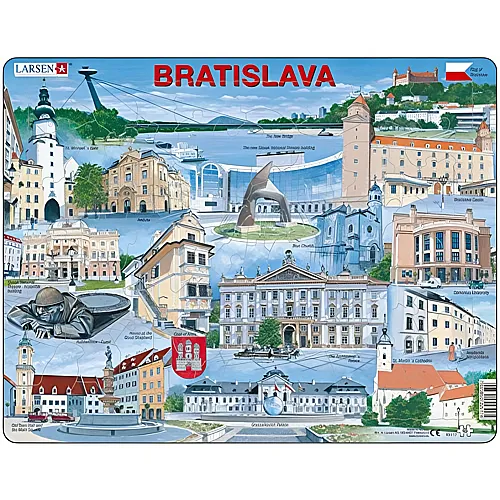 Larsen Puzzle Bratislava (auf Englisch) - 65 Teile
