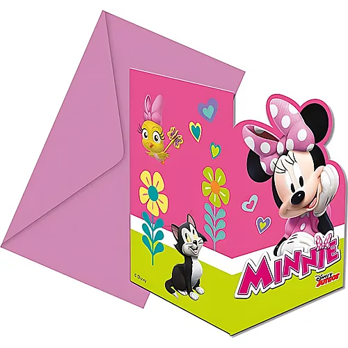 Procos Einladungs-Set Minnie Mouse (6Teile)