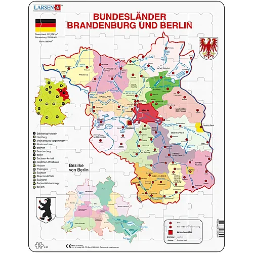 Larsen Puzzle Brandenburg und Berlin - 70 Teile